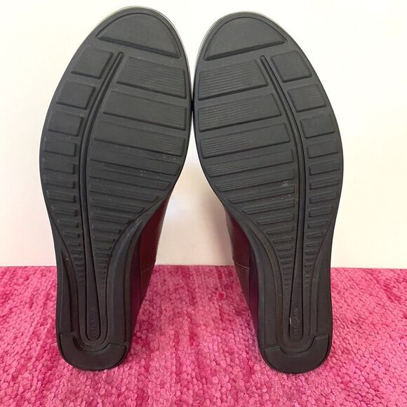 Cole Haan Grand OS Signature Waterproof Leather Wedge Ankle Boots Brown Size 7.5 - Picture 7 of 10